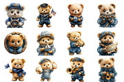 Cute Sailor Teddy Bear Clipart, an Illustration by SinaCreation (Thumbnail 3 of 5)