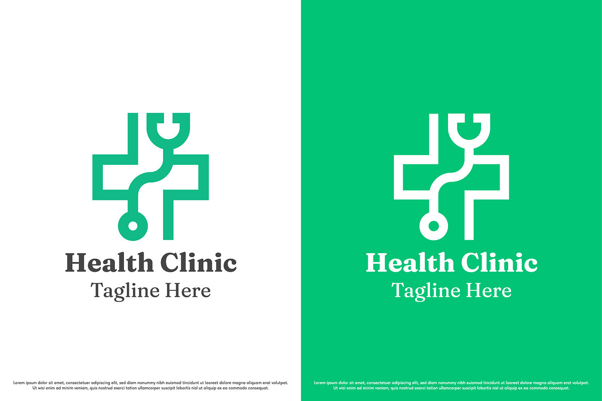 Health Clinic Logo Design Template, a Branding & Logo Template by Morvana Crew (Photo 2 of 2)