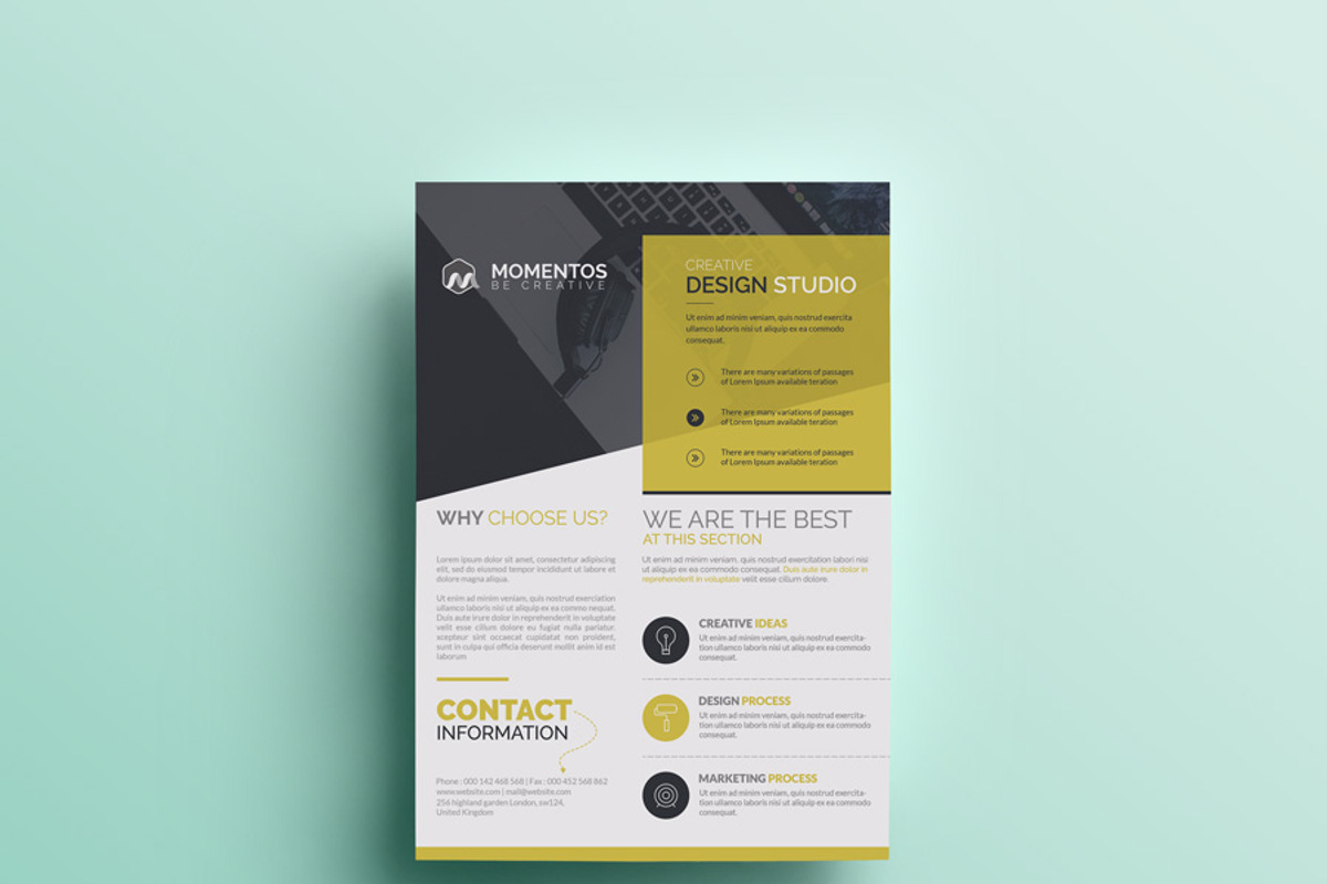 Corporate Flyer Template, a Flyer Template by Momentostudio (Photo 2 of 6)