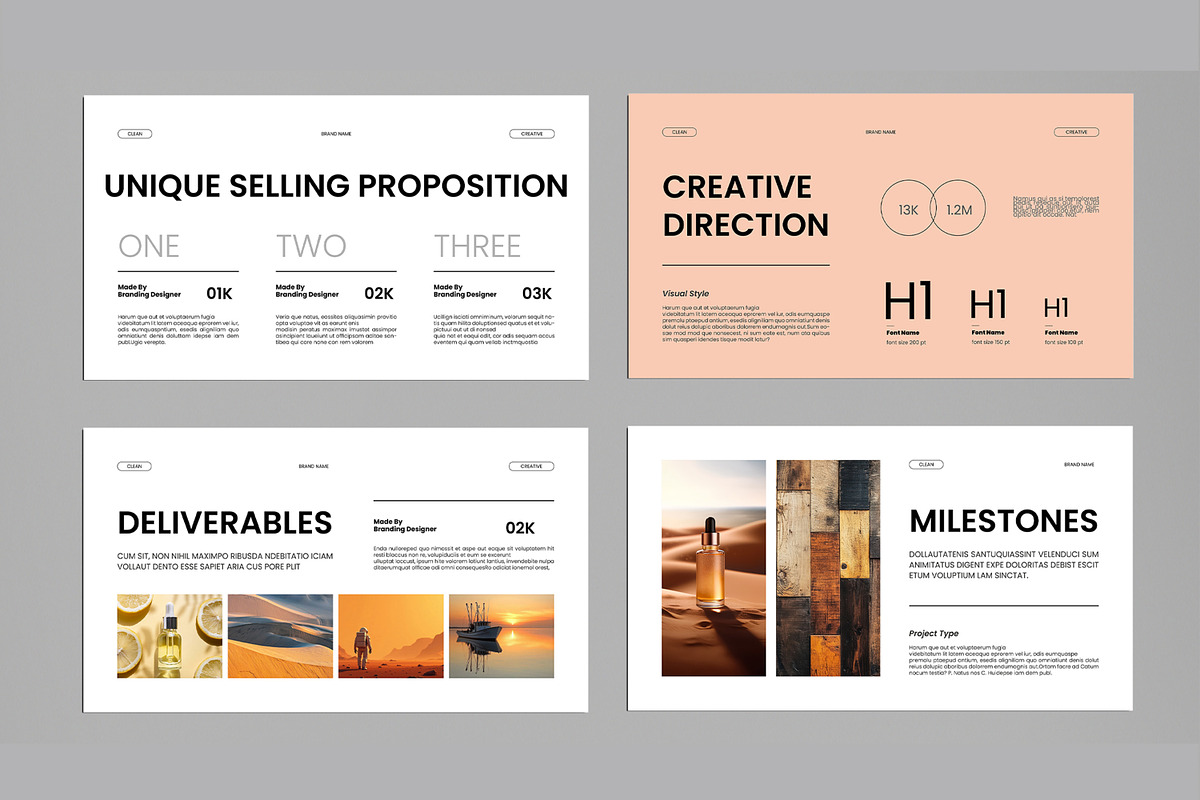 Minimal Creative Brief Presentation, a Presentation Template by MightyDesign (Photo 4 of 8)