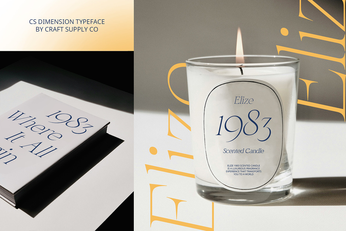 CS Dimension – Elegant Font, a Serif Font by Craft Supply Co. (Photo 3 of 8)