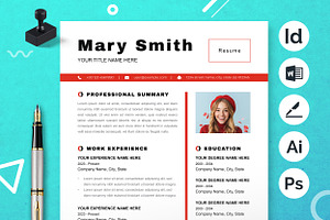 Eye-Catching Resume Design, a Stationery Template by ResumeInventor