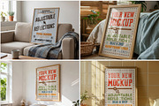 62 Poster Frame Mockup Bundle, a Mockup by DesignRocket (Thumbnail 11 of 14)