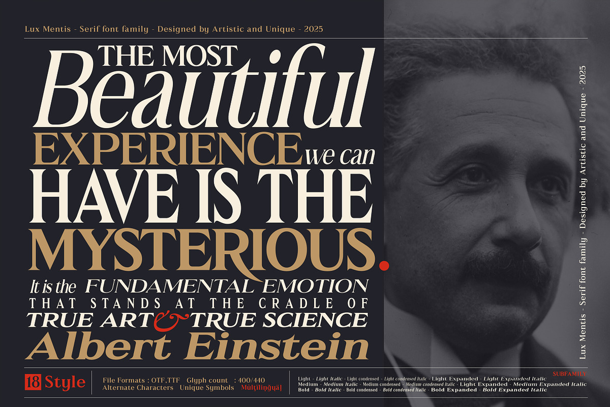Lux Mentis - Serif Font Family, a Serif Font by Artistic & Unique (Photo 8 of 15)