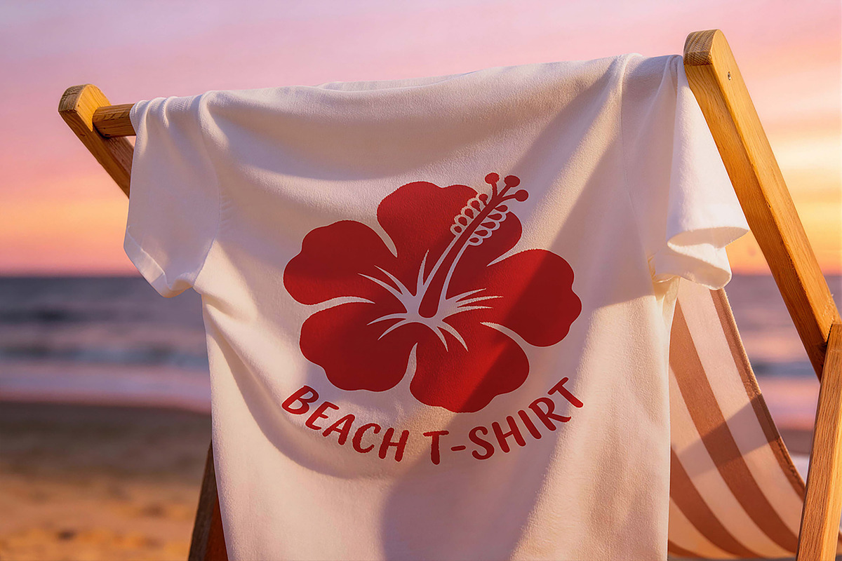 Beach Chair T-Shirt Mockup, a Product Mockup by Pitchlook.Studio (Photo 3 of 4)