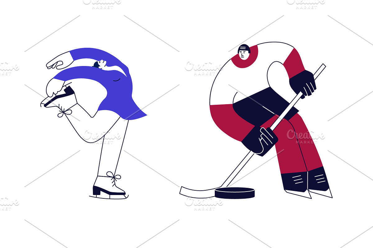 Competitive Sport Players Pack, an Illustration by Lucky Shop (Photo 5 of 12)