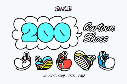 200 Cartoon Shoes