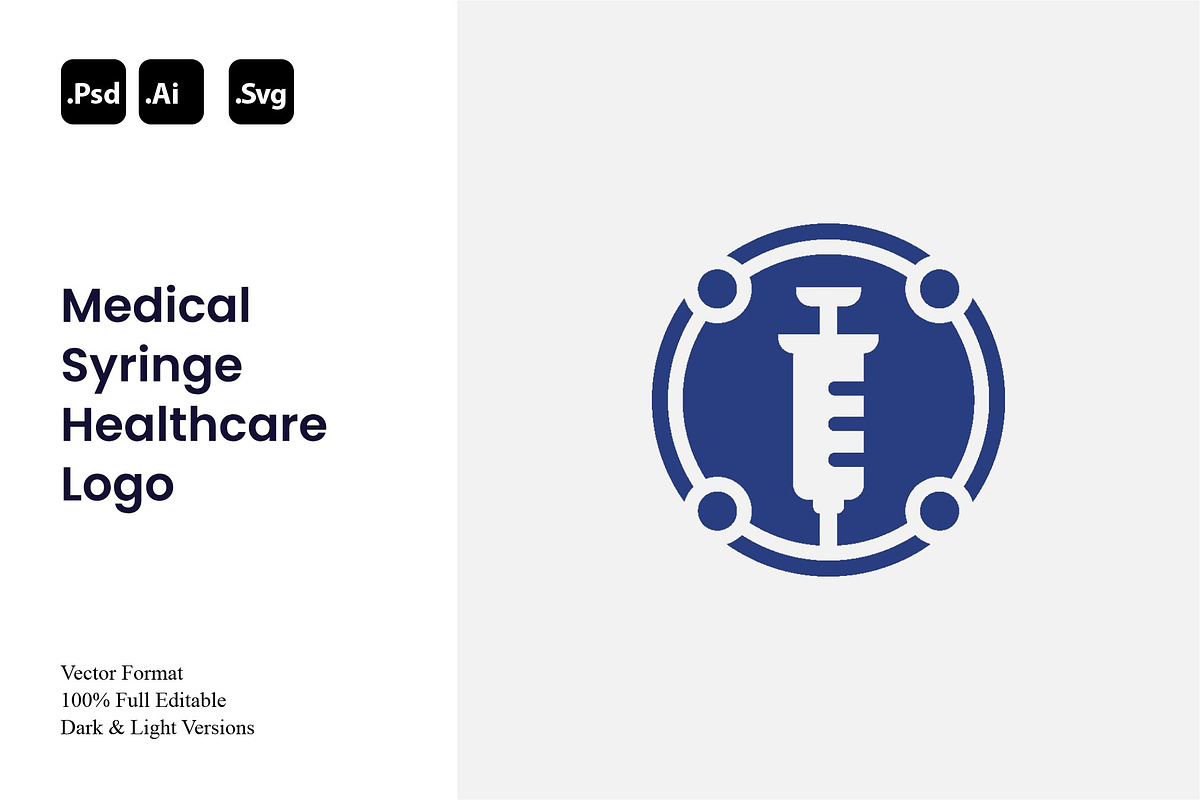 Medical Syringe Healthcare Logo, a Branding & Logo Template by Luxury Logos (Photo 1 of 4)