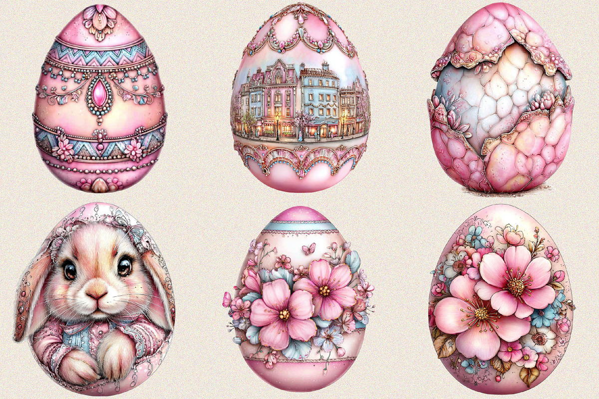 Happy Easter Egg Clipart Bundle., an Illustration by SVGArt (Photo 5 of 8)