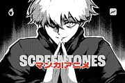 Manga Screentone Procreate Brushes, a Brush Add-On by brushapes.com (Thumbnail 1 of 11)