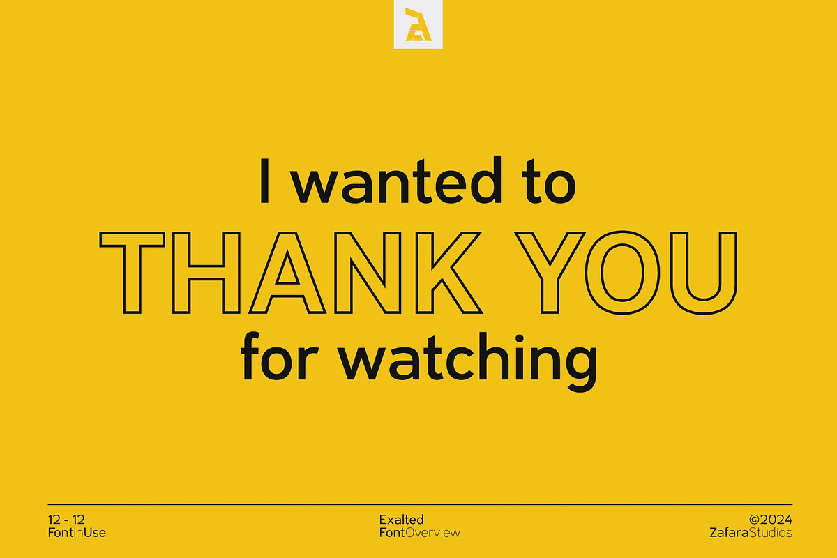 Exalted - Geometric sans serif, a Sans Serif Font by Zafara Studios (Photo 12 of 12)