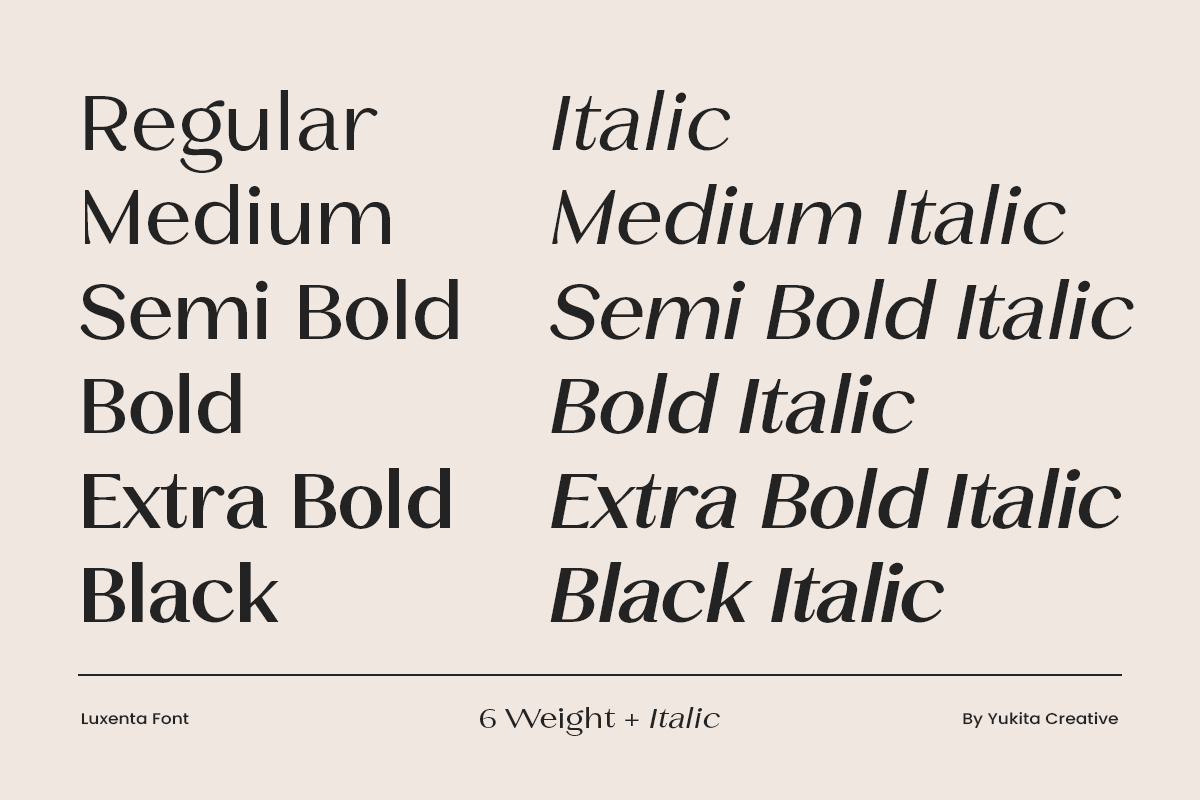 Luxenta - Elegant Sans Serif Family, a Sans Serif Font by Yukita Creative (Photo 11 of 14)