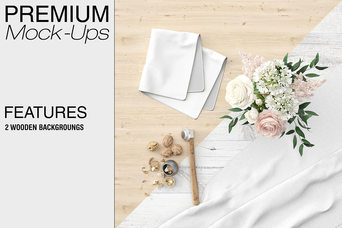 Kitchen Towel & Tablecloth Mockups, a Product Mockup by mock-ups (Photo 4 of 15)