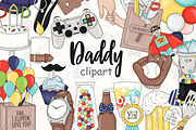 Fathers Day Clipart | Dad Planner, an Object Illustration by GlamArtZhanna (Thumbnail 1 of 3)
