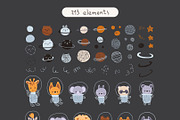 Space. Little astronauts, an Animal Illustration by tata_ota (Thumbnail 3 of 13)