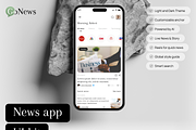 Gonews UI Kit: AI-Powered News Apps, an UI Kit Template by Fluttertop (Thumbnail 1 of 8)