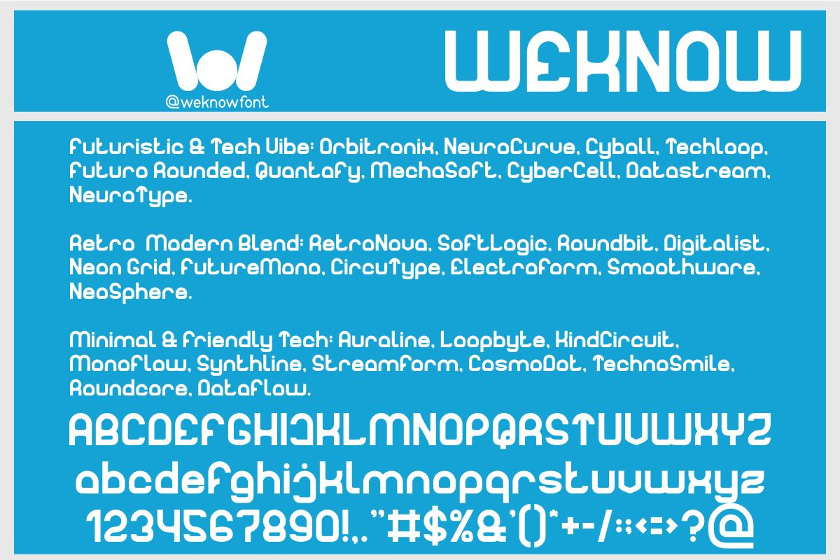 Friendly Tech font, a Font by weknow (Photo 5 of 8)