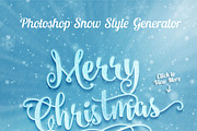 Snow Text Effect Psd for Photoshop preview 2