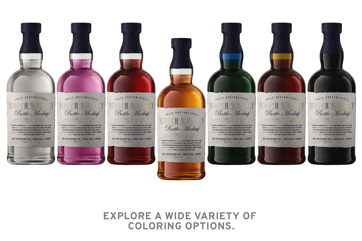 Scotch Whiskey Bottle Mockup, a Product Mockup by HexenDesigns (Photo 10 of 14)