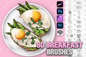 Breakfast Food Brushes Procreate