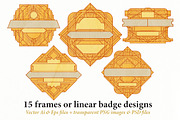 15 Frames - Art Deco Ornament, a Graphic by Cruzine (Thumbnail 6 of 7)