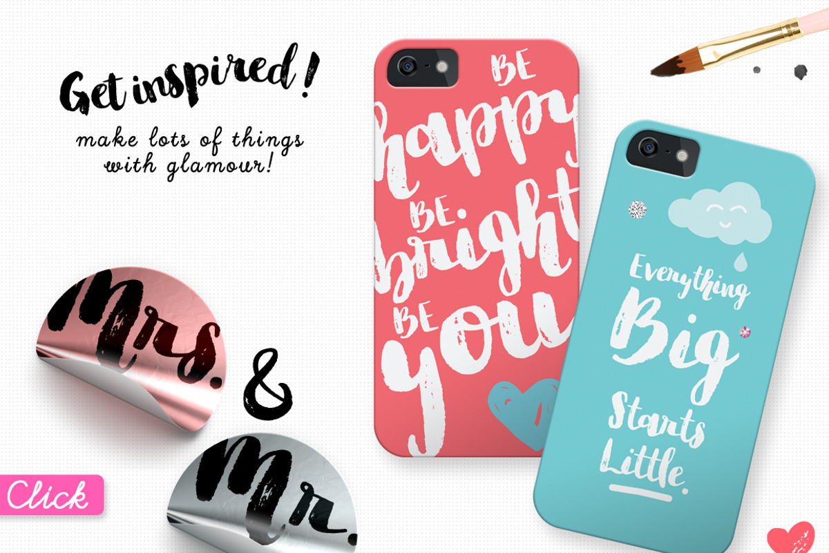 Brush Font Glamorous preview 2