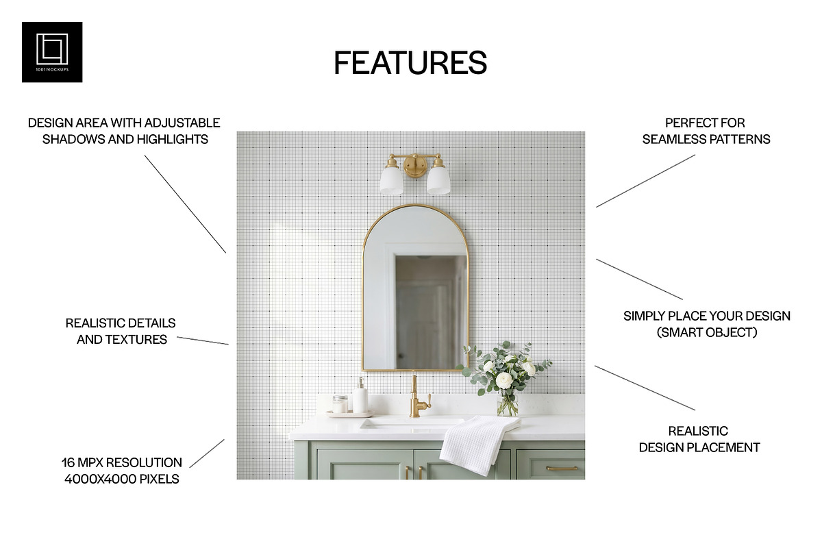 Bathroom Wallpaper Mockup PSD, a Household Mockup by 1001 mockups (Photo 2 of 12)
