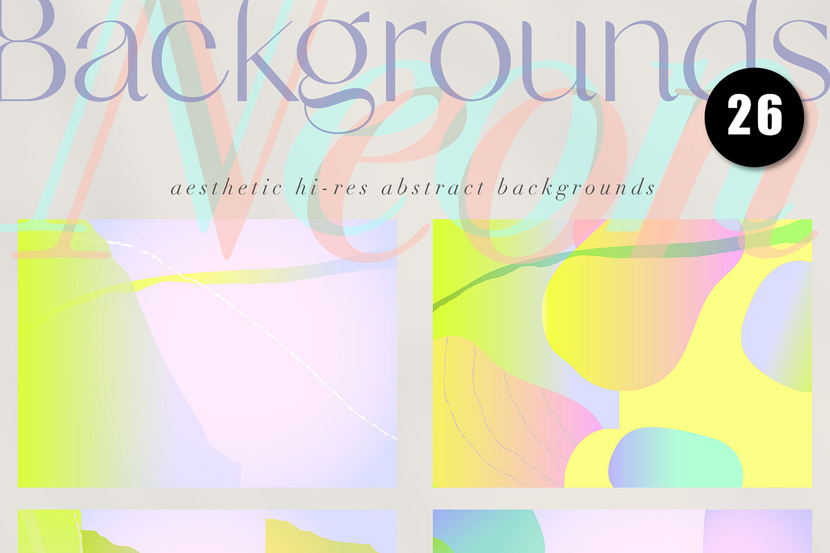 Neon Gradient backgrounds, a Texture Graphic by Anna Sokol (Photo 5 of 22)