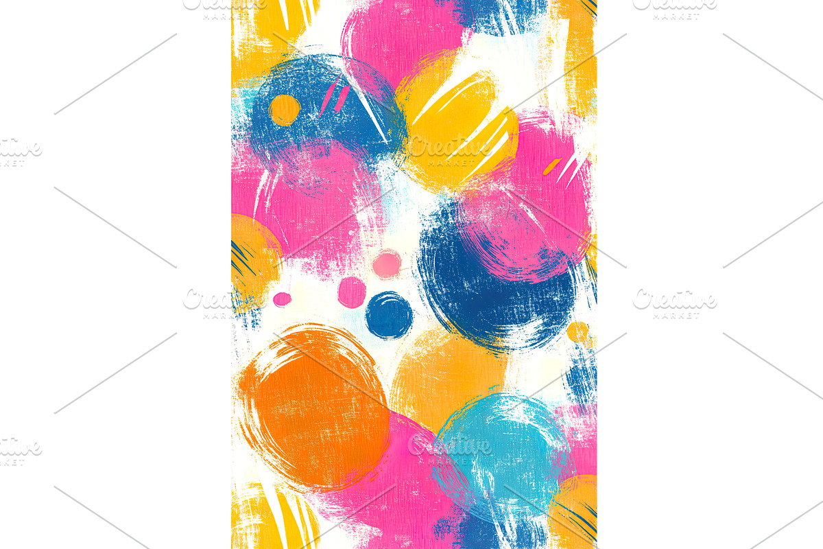 Colorful abstract art with bold, an Illustration by Lermont51
