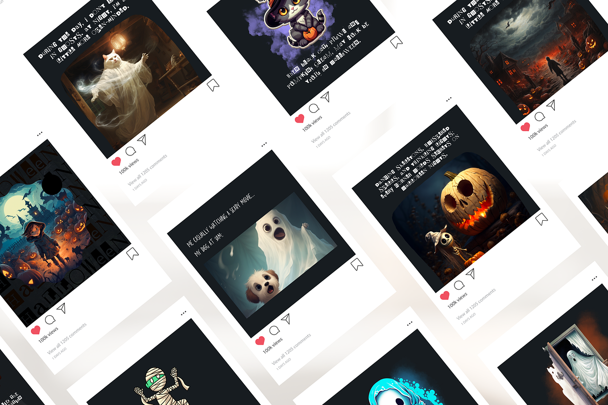 Funny Halloween Template Set I Canva, a Social Media Template by The Social Stuff (Photo 5 of 11)