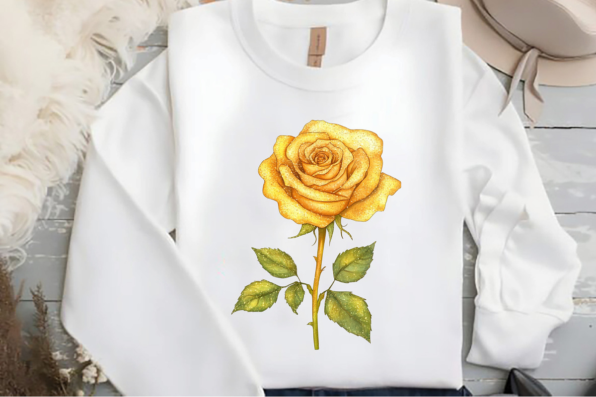 Gold Glowing Flowers Clipart Flower, an Illustration by DreamCafeArt (Photo 5 of 5)