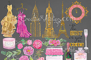 New Year's Glam Watercolor Clipart, an Illustration by My Creative Atelier (Thumbnail 3 of 4)