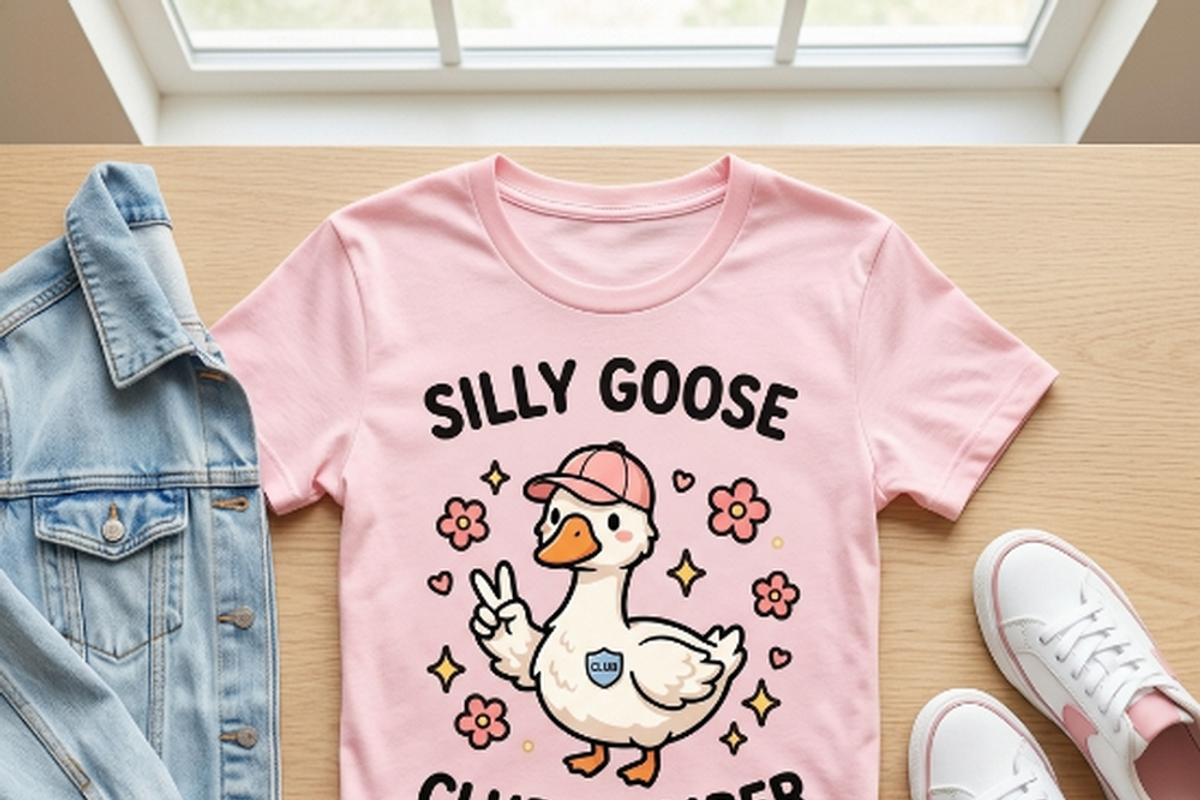 Silly Goose Club Member T-Shirt PNG, a Shirt Mockup by Vector Stall (Photo 10 of 15)