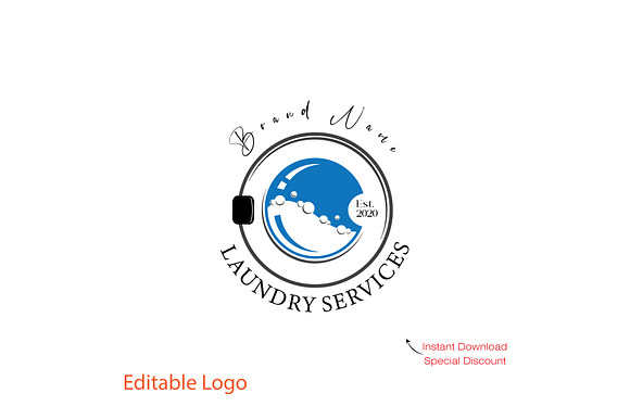 Elegant Dry Cleaning Logo Template preview 6