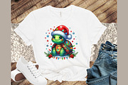 Watercolor Christmas Turtle Clipart, an Illustration by Sublimation Artist (Thumbnail 4 of 9)