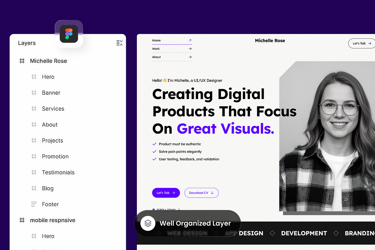Michelle Rose - Freelancer Portfolio preview 2