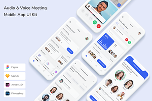 Audio & Voice Meeting App UI Kit