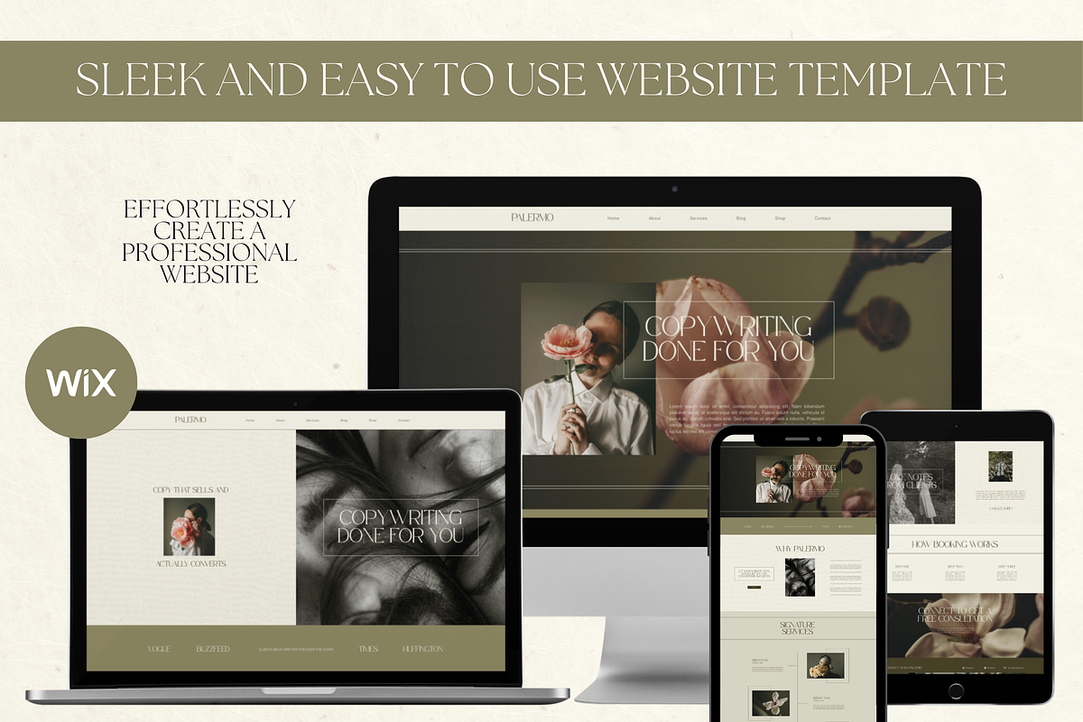Wix Website Template Small Business, a Wix Template by Branding Babe Co. (Photo 2 of 10)