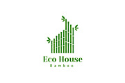 Bamboo Eco House Nature Logo Set, a Branding & Logo Template by Dyn Studio (Thumbnail 4 of 6)