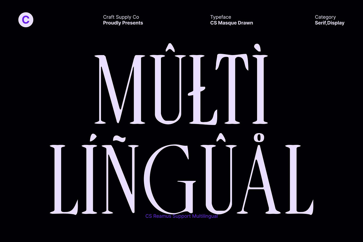 CS Masque Drawn, a Serif Font by Craft Supply Co. (Photo 6 of 8)