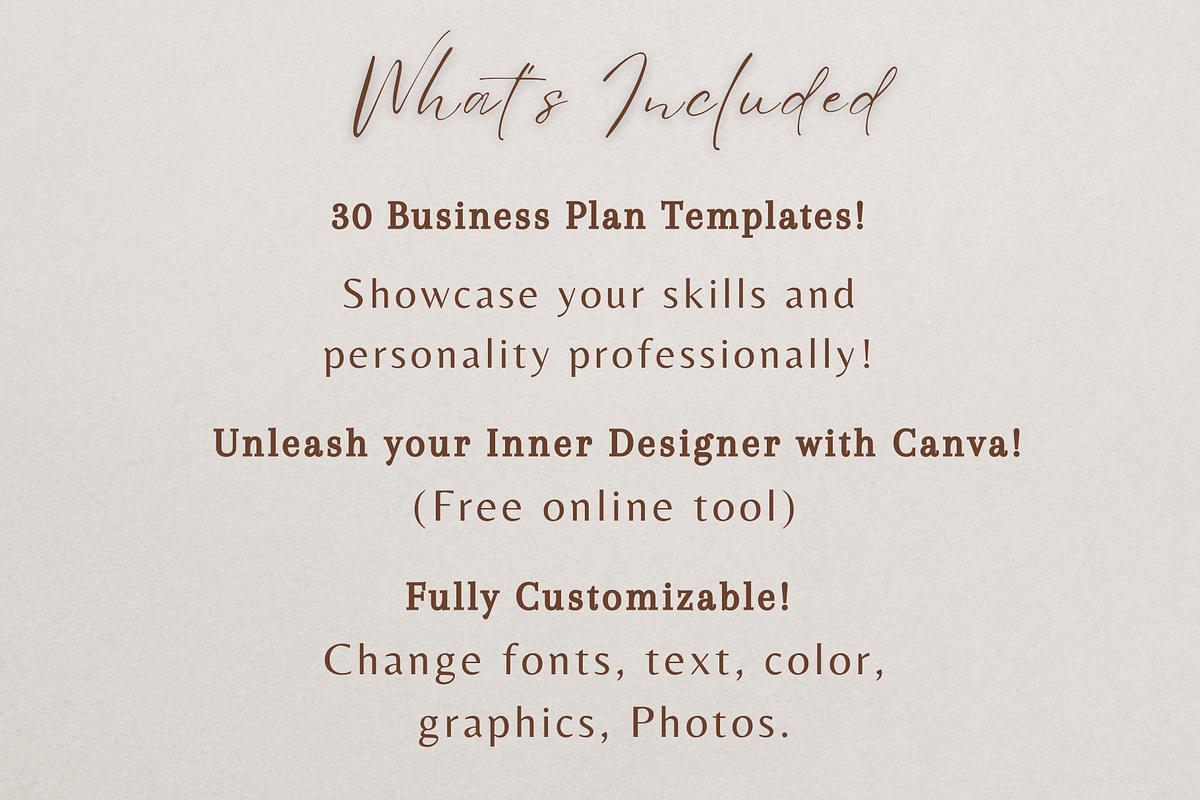 30 Pages Beige Modern Business Plan, a Print Template by TheSimplySereneShop (Photo 7 of 8)