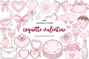 Coquette valentine clip art, an Illustration by CreationArt (Thumbnail 1 of 6)