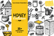 Hand drawn honey illustrations, an Illustration by Live line (Thumbnail 1 of 5)