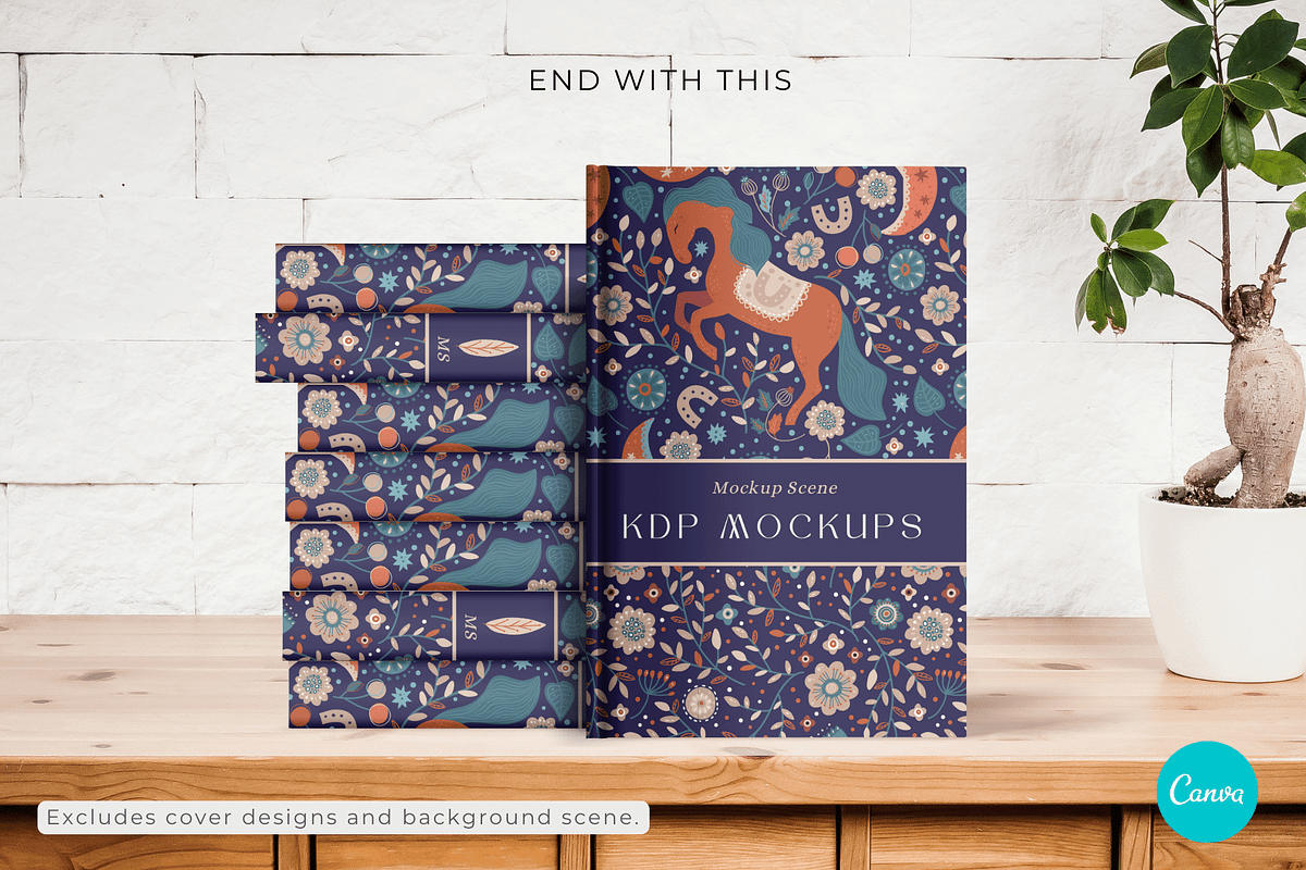 KDP Book Mockups for Canva, a Books & Magazine Mockup by Mockup Scene (Photo 16 of 18)