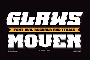 Glaws Moven - Athletics & Basketball, a Slab Serif Font by QR Design Studio (Thumbnail 1 of 7)