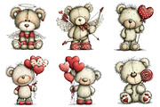 Whimsical Valentine Teddy Bear PNG, an Illustration by Craft Nest (Thumbnail 3 of 11)