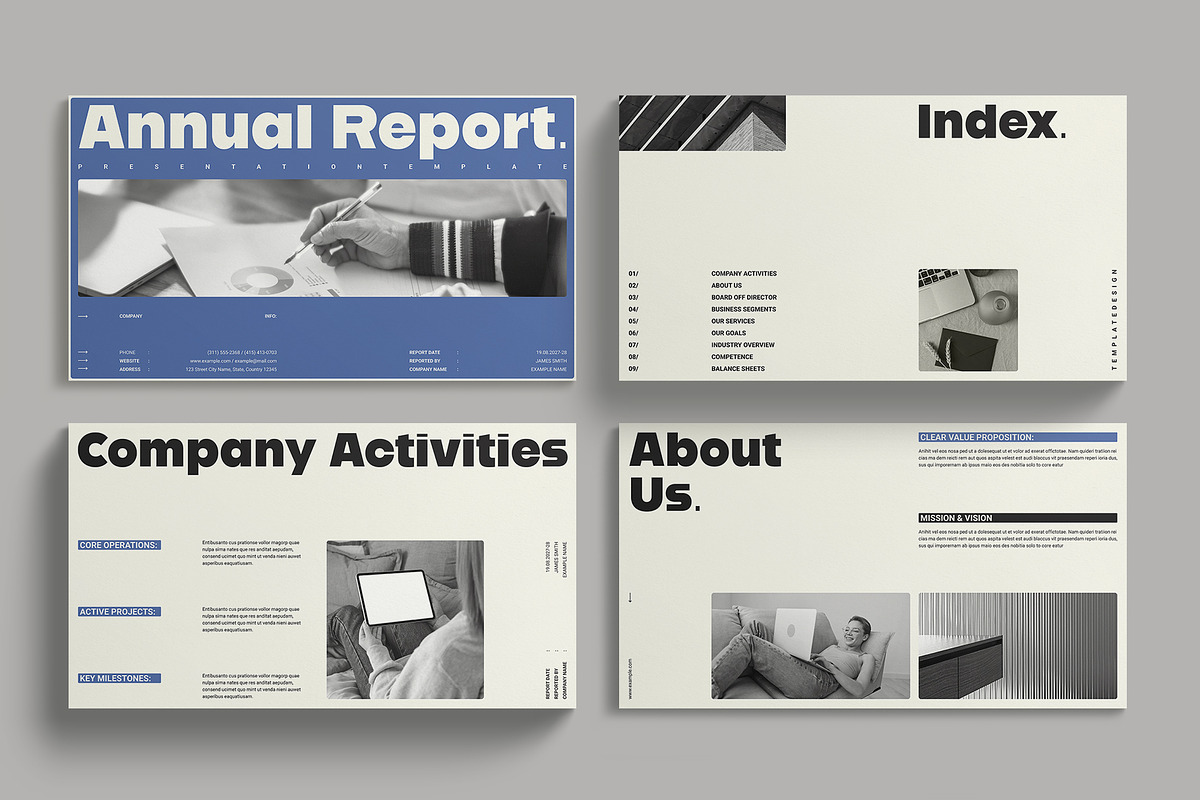 Annual Report Presentation Template, a Presentation Template by RedGiant