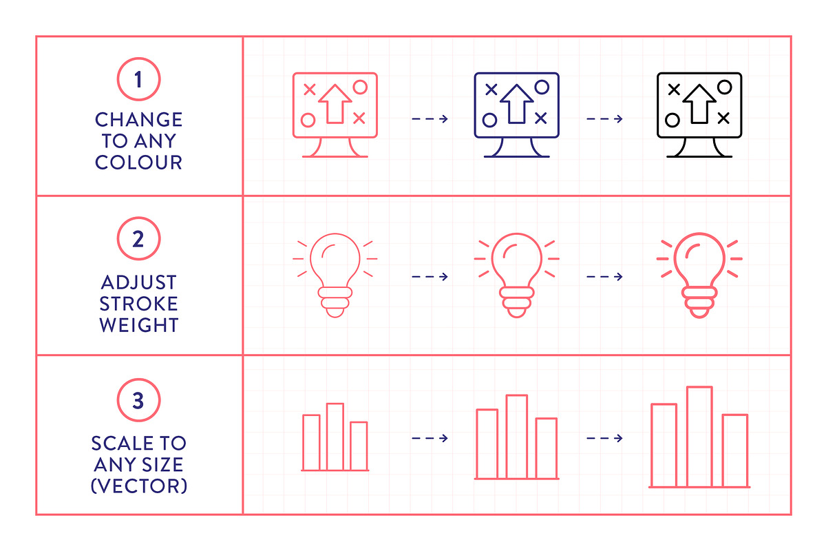 Goals & Strategy Icons, an Outline Icon by Made by Made (Photo 3 of 8)