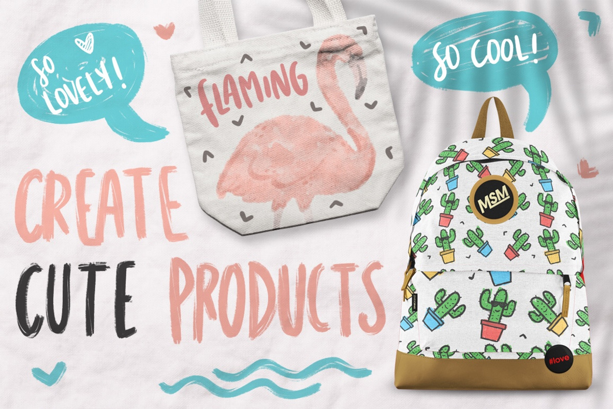 Summer lover kit! +80 elements, a Texture Illustration by Andrea De Oliveira (Photo 2 of 8)
