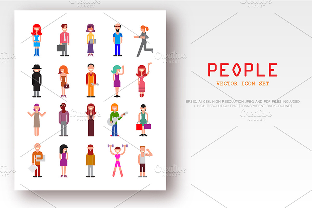 People vector icon set